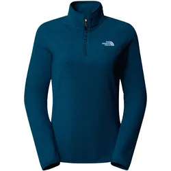 The North Face Damen 100 Glacier 1/4 Zip Fleecepullover - S - MIDNIGHT PETROL