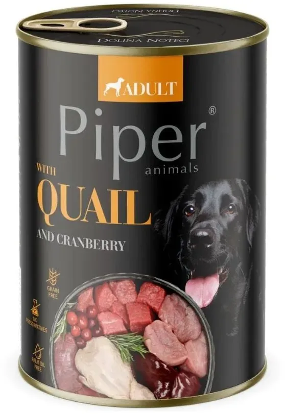 PIPER Nassfutter mit Wachtel und Cranberry für Hunde 400g