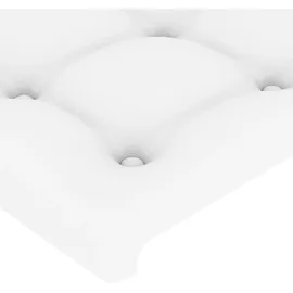 vidaXL LED Kopfteil Weiß 180x5x78/88 cm Kunstleder