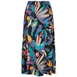 URBAN CLASSICS Midirock Damen Floral Schwarzfruity S