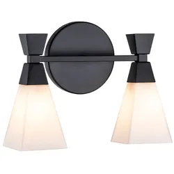 Bowtie 2lt Wandleuchte - Mattschwarz
