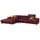 W.Schillig Ecksofa "Piedroo, Designsofa mit tollem Sitzkomfort, elegant und bequem, L-Form", rot (burgundy z69), B:303cm H:70cm T:193cm, Longlife Xtra-Leder Z69: Das feinnarbige, gedeckte Softleder Z69 besticht durch seine außergewöhnliche Weichheit im trendigen