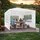 Tectake tectake® Pavillon Baraban 3x3m mit 3 Seitenteilen