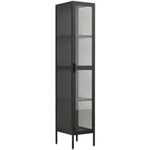 VCM Standvitrine Floka 30 x 35 x 160 cm Schwarz