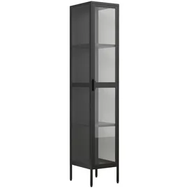 VCM Standvitrine Floka 30 x 35 x 160 cm Schwarz