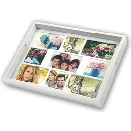 ZEP Photo Tray white 45x35 Holz Fototablett 9 Bilder