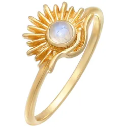 Elli Elli Ring Mondstein Sonne Astro Boho Style 925 Silber Ringe   Damen 