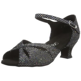 Diamant Damen Tanzschuhe 144-011-183 Standard & Latein, Schwarz (Schwarz-Silber), 36 2/3 EU (4 UK)