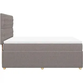 vidaXL Boxspringbett 140 x 200 cm Taupe