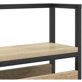 vidaXL Stauraum-Kopfteil mit Regal Sonoma Eiche 200 cm Holzwerkstoff