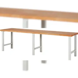 PROREGAL Werkbank Serie 7000 - Modell 7000 | HxBxT 84x300x70cm | Lichtgrau | Arbeitstisch Werktisch