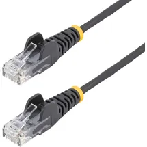 Startech StarTech.com 2,5 m Cat6-Kabel - Schlankes Cat6-Patchkabel - Schwarz - Snagless RJ45-Anschlüsse - Gigabit-Ethernet-Kabel - 28 AWG