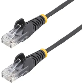 Startech StarTech.com 2,5 m Cat6-Kabel - Schlankes Cat6-Patchkabel - Schwarz - Snagless RJ45-Anschlüsse - Gigabit-Ethernet-Kabel - 28 AWG