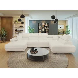 Mirjan24 Wohnlandschaft Ecru, 7-Sitzer, rechts montierbar,Rechteckig, 346x90x203 cm, Wohnzimmer, Sofas & Couches, Wohnlandschaften, Wohnlandschaften in U-Form