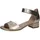 CAPRICE Damen Sandalen mit Absatz aus Leder mit Riemchen, Metallisch (Platin Metal.), 38 EU / 5 UK