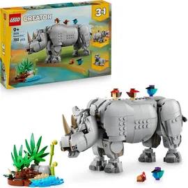 LEGO Creator 3-in-1 Wilde Tiere: Prächtiges Nashorn mit Vögeln 31171