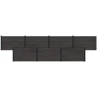 vidaXL Zaunlatte 7 pcs  Schwarz/Aluminium