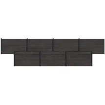 vidaXL Zaunlatte 7 pcs  Schwarz/Aluminium