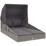 vidaXL Sonnenliege 200 x 114 x 128 cm Grau
