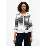 Tommy Hilfiger Strickjacke in Blau-weiß-schwarz gestreift XL