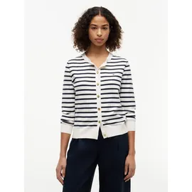 Tommy Hilfiger Strickjacke in Blau-weiß-schwarz gestreift XL