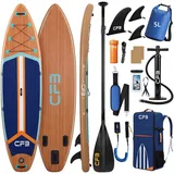CFB SUP Board aufblasbar 335x86x15 cm, extra breit, Komplett Set