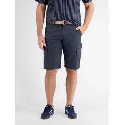Unifarbene Cargobermuda mit Gürtel - Classic Navy - 30