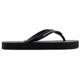Giorgio Armani Armani Exchange Damen Cooper, Essential, Printed Logo Flip-Flop, Black+ op. White, 41 EU