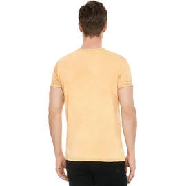 RUSTY NEAL T-Shirt RUSTY NEAL, Herren, Gr. 3XL, braun (camelfarben), 100% Baumwolle, bedruckt, normal, Rundhals, Shirts T-Shirt, mit eindrucksvollem Print