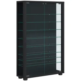 VCM Standvitrine Lumo Mini Spiegel 59 x 18 x 91 cm Schwarz