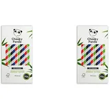 The Cheeky Panda Bambus Bubble Tea Strohhalme Papier Bunte | 100 x Bubble Tea Strohhalme | Stark und Langlebig (Packung mit 2)