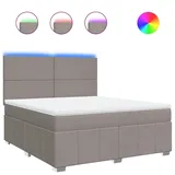 vidaXL Boxspringbett 180 x 200 cm Taupe