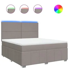 vidaXL Boxspringbett 180 x 200 cm Taupe