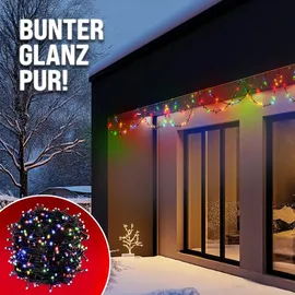 monzana Lichtervorhang LED 400 LED 40 m Bunt