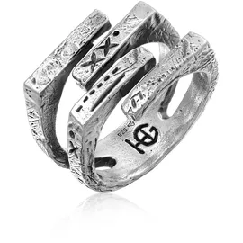 haze & glory Ringe - Ring Siegelring - Quadro 925 Silber - Gr. 62 MM - in Silber - für Damen