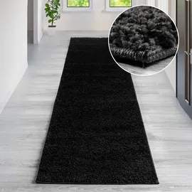 OTTO home Viva Shaggyteppich 67 x 230 cm Grau/Schwarz