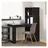 vidaXL Schreibtisch mit Regal Schwarz Eichen-Optik 122 x 67 x 145 cm
