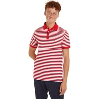 Tommy Hilfiger Herren Poloshirt Kurzarm 1985 Slim Slim Fit, Mehrfarbig (Primary Red / White), S