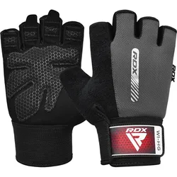 Fitness-Handschuhe W1 - Mit offenen Fingerspitzen - Grau - L grau|SCHWARZ L