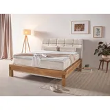 Home Affaire Boxspringbett »Villads«, Liegefläche: 160/200 cm aus Balkeneiche, Inside-Boxspring-Unterbau beige