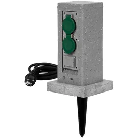 Grafner Gartensteckdose Grau