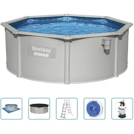 BESTWAY Hydrium Set 360 x 120 cm granitgrau inkl. Sandfilteranlage (5-tlg.)