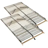 Sleepneo Lattenrost 180x200, Lattenrahmen aus Buche, 7 Komfortzonen, 42 Latten, Federholzrahmen Made in Germany, Lattenrost Selbstmontage, Traglast 150Kg