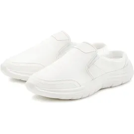 John Devin "Clog, Pantolette, Schlappen, Slipper, Slip-On-Sneaker", Herren, Gr. 39, weiß, Obermaterial: 80% Lederimitat, 20% Textilmaterial. Decksohle: 100% Textilmaterial. Futter: 100% Textilmaterial.