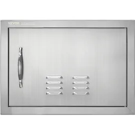 Vevor Grill-Zugangstür 508 x 356 mm Edelstahl silber