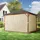 TOOLPORT Gartenpavillon 3 x 4 m inkl. 4 Seitenteile Champagner