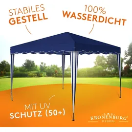 Kronenburg Handel Faltpavillon 3,00 x 3,00 m blau