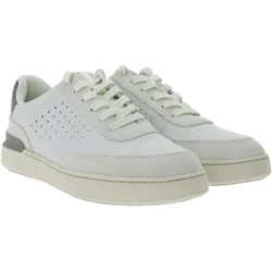 Clarks Courtlite Herren Echtleder-Schuhe Freizeit-Schuhe Schnür-Schuhe Sneaker 26176726 7 Weiß/Grau - 41