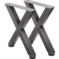 VEVOR Tischbeine 720x 600 mm X-Frame Tischgestell 28 x 24 Zoll Tischbein Metall Schwarz einfache Montage Tischbeine Metall schwarz Tischzubehör