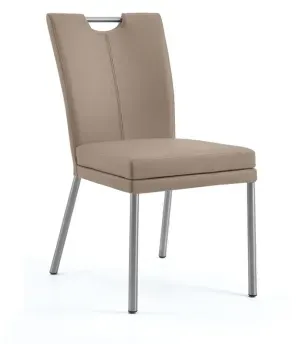Niehoff Colorado Stuhl 551, 4-Fuß Rundrohr, Microfaser Atlantis sand